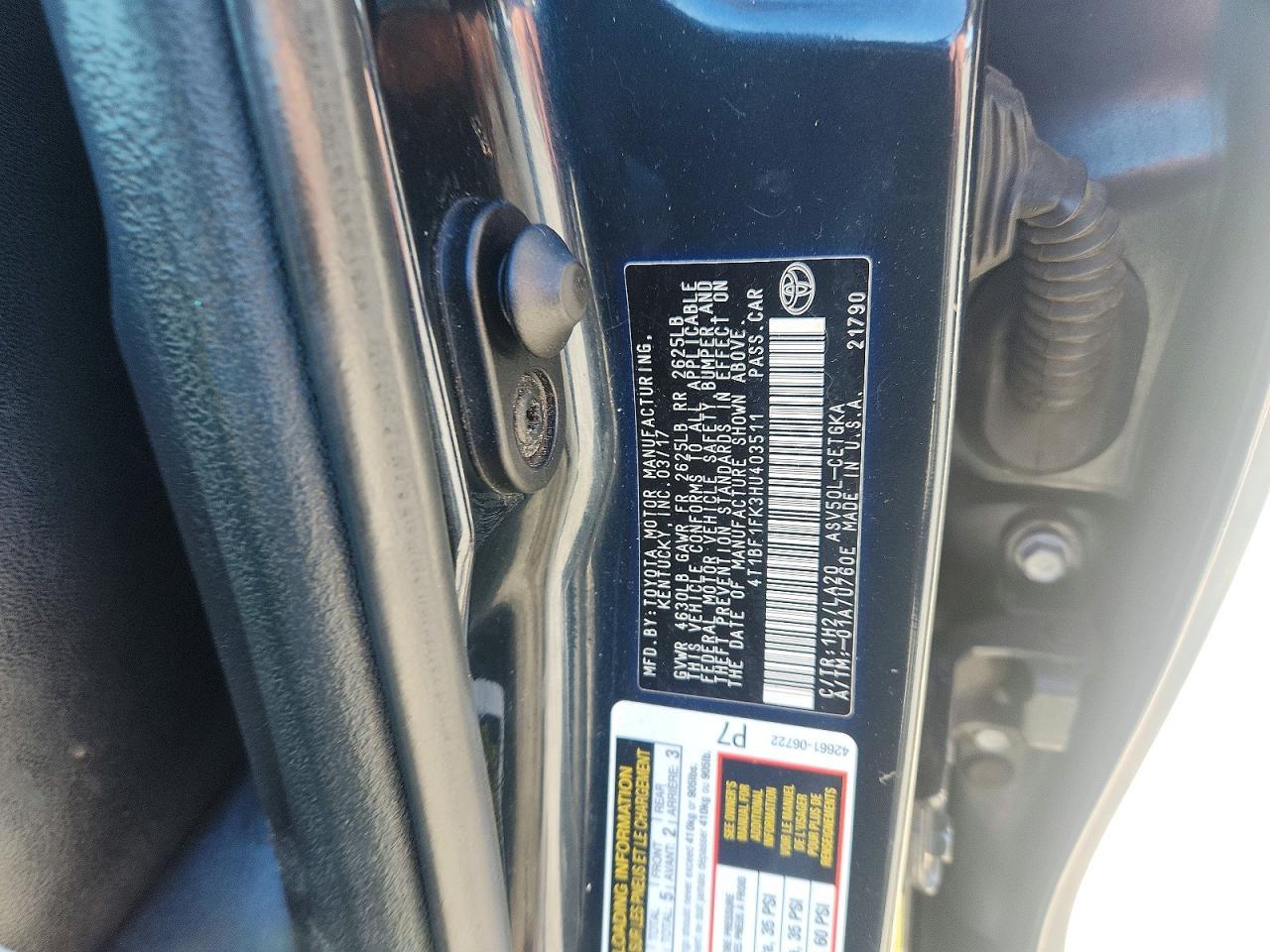 2017 Toyota Camry le