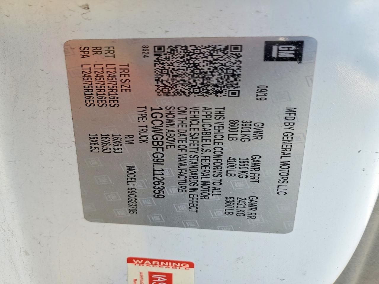 2020 Chevrolet Express 2500 Cargo Delivery van