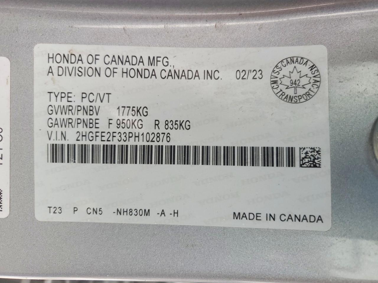2023 Honda Civic ex