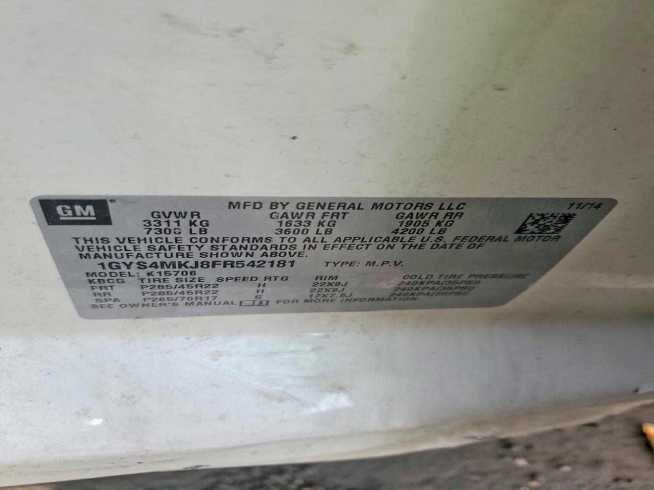 2015 Cadillac Escalade Luxury