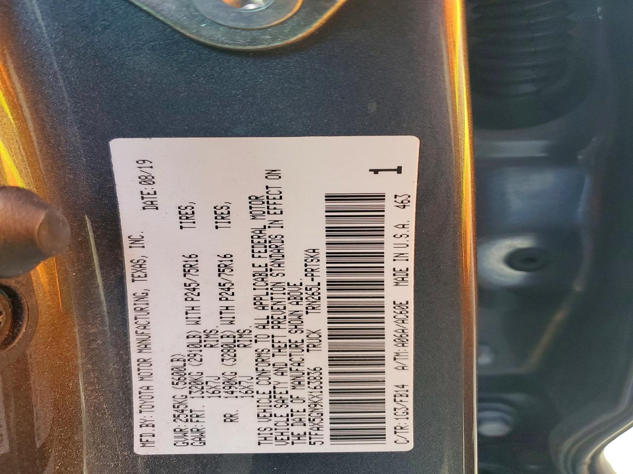 2019 Toyota Tacoma SR