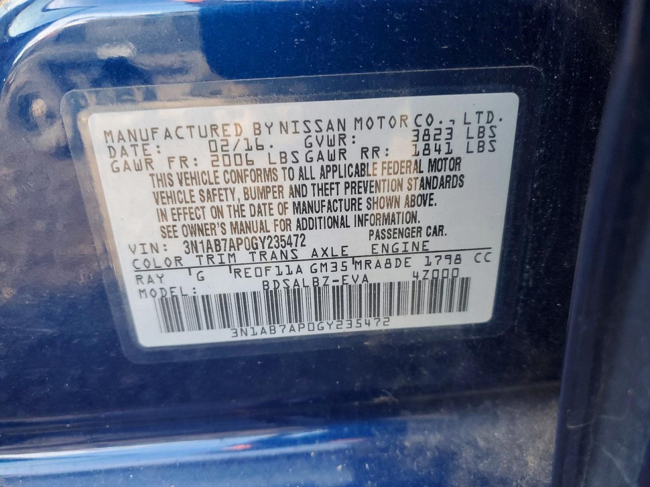 2016 Nissan Sentra s
