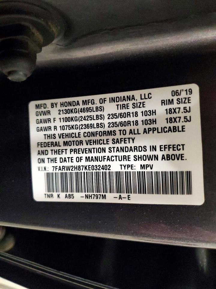 2019 Honda Cr-v exl