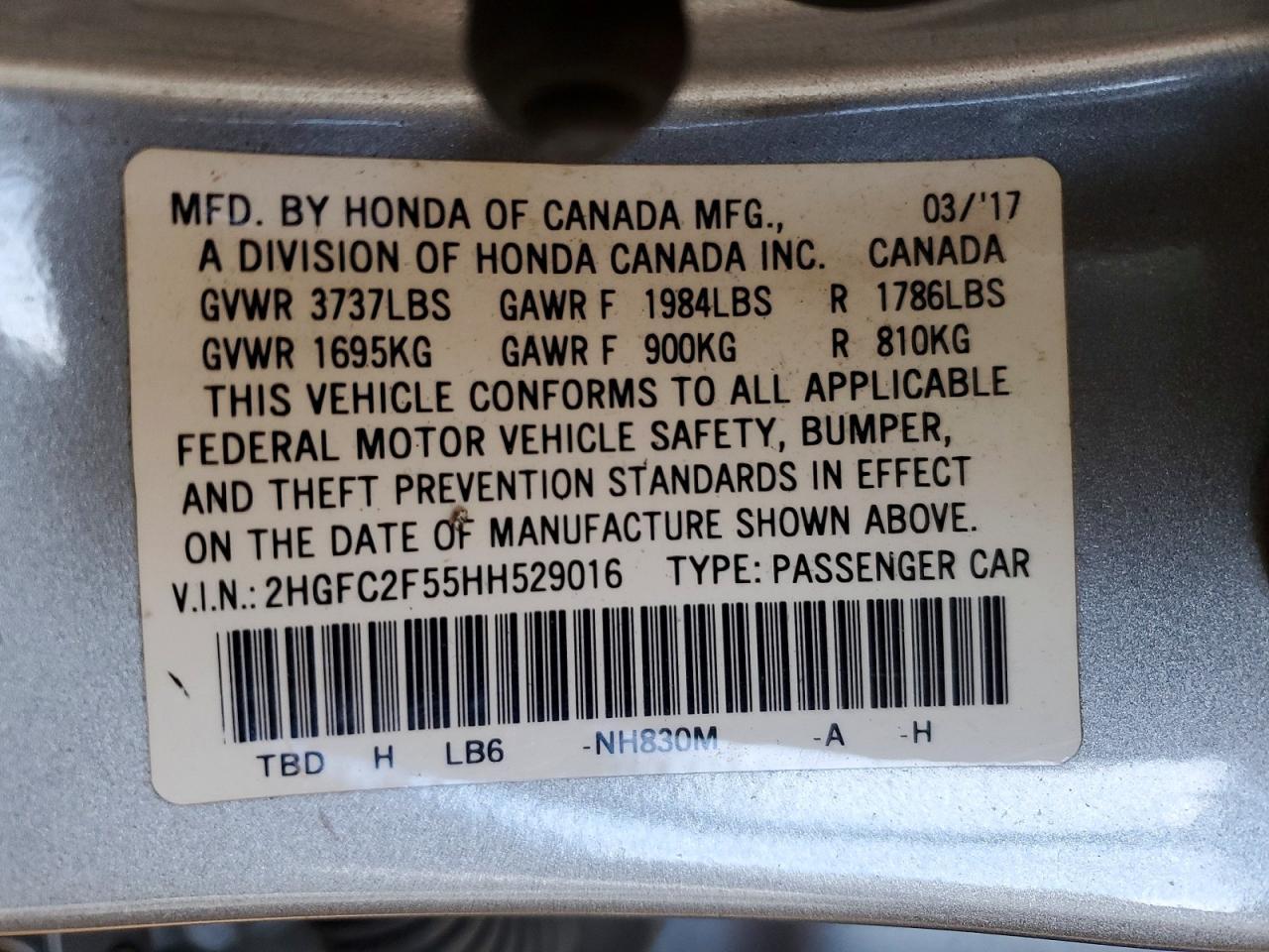 2017 Honda Civic lx