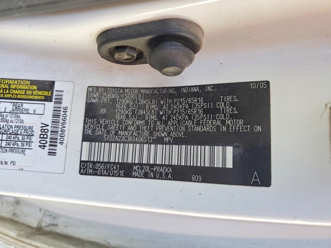 2006 Toyota Sienna ce