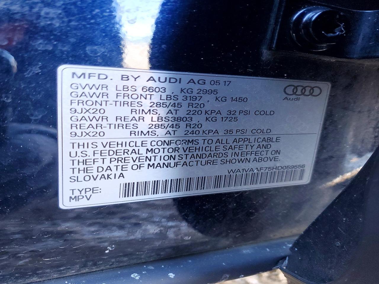 2017 Audi Q7 Prestige