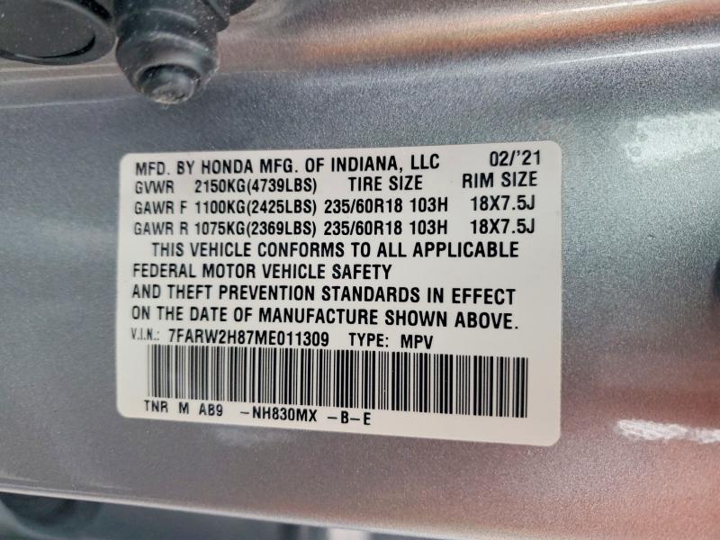 2021 Honda Cr-v exl