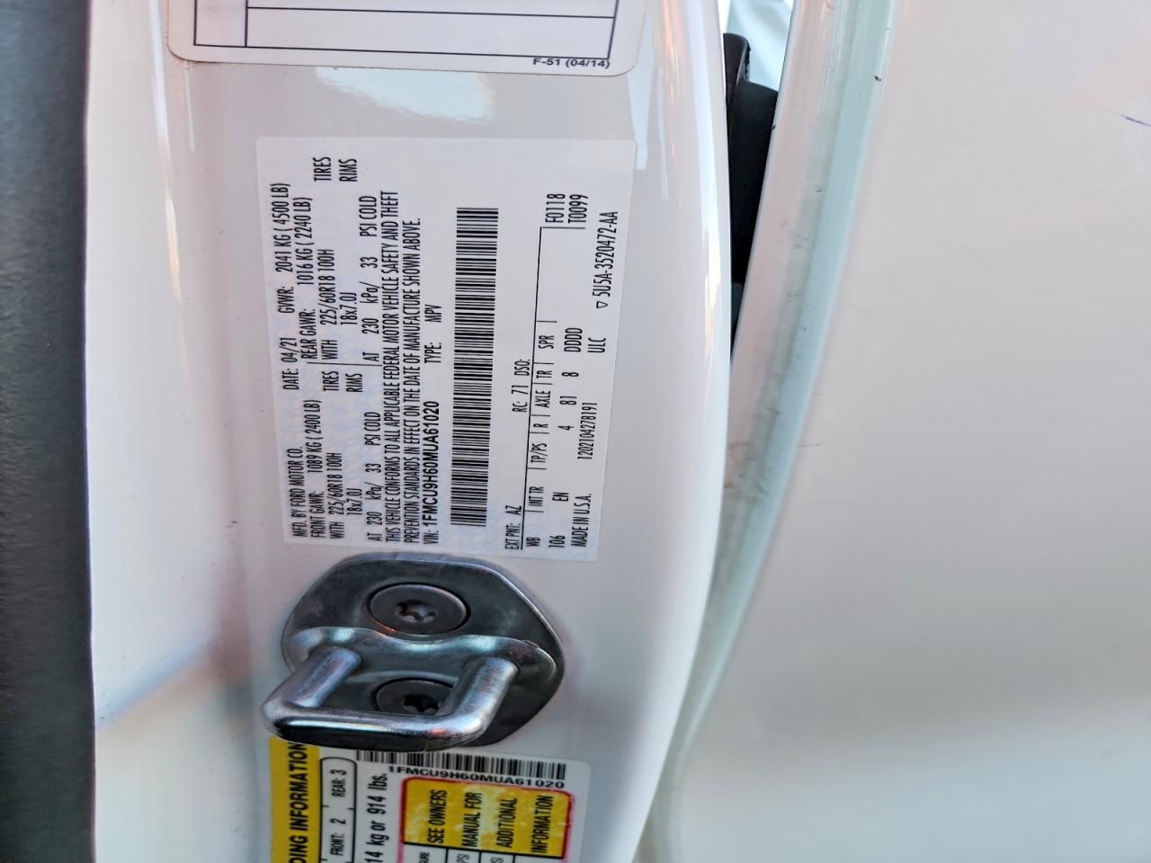 2021 Ford Escape sel