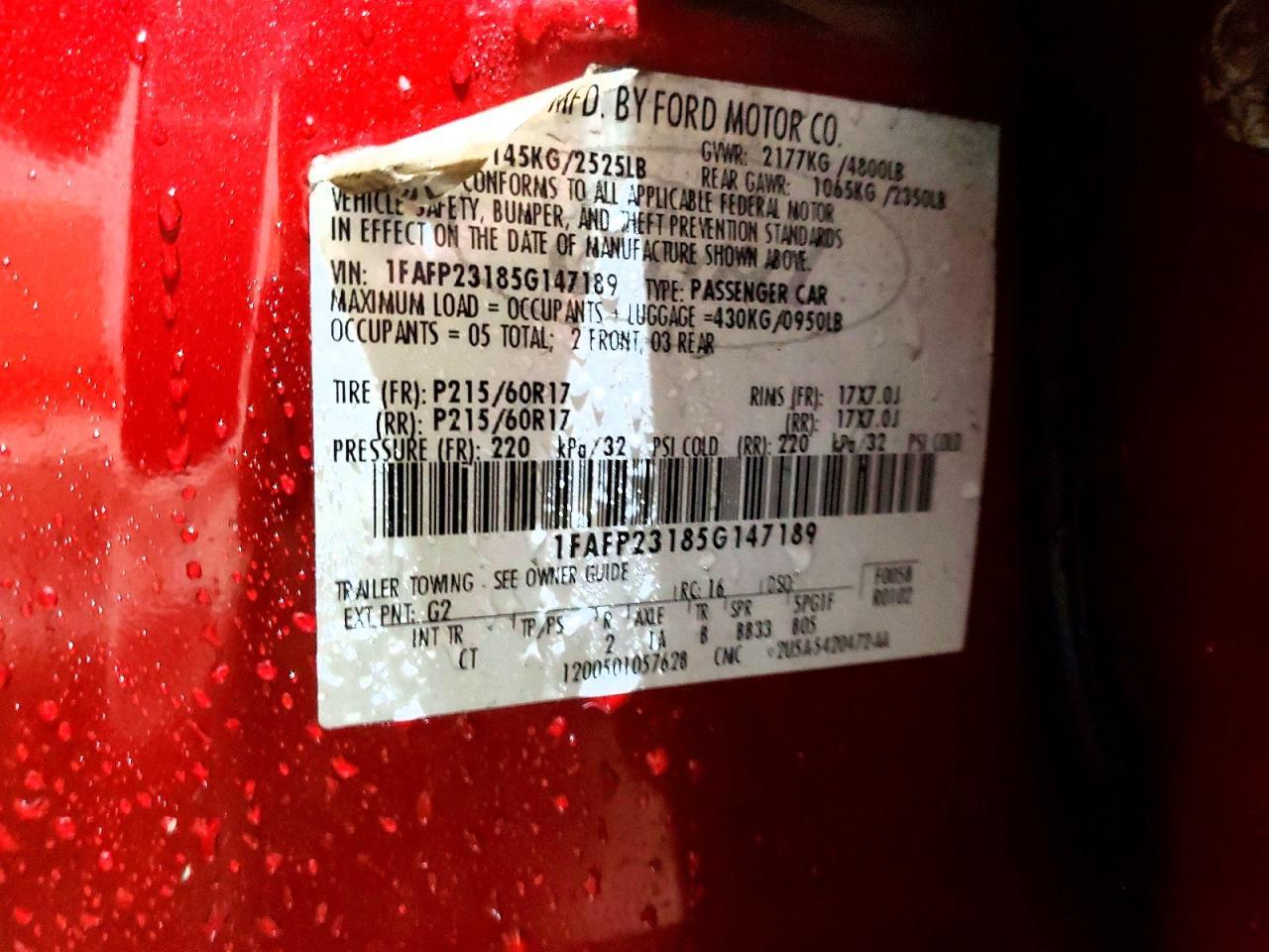 2005 Ford Five Hundred se