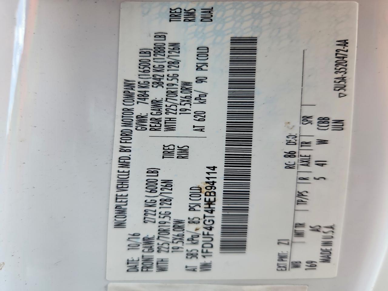 2017 Ford F450 Super Duty Utility / Service Truck