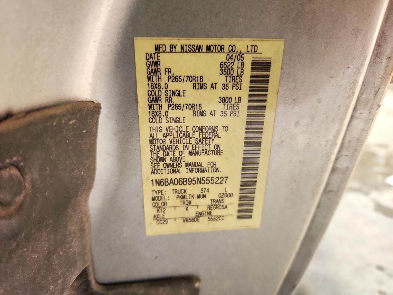 2005 Nissan Titan xe