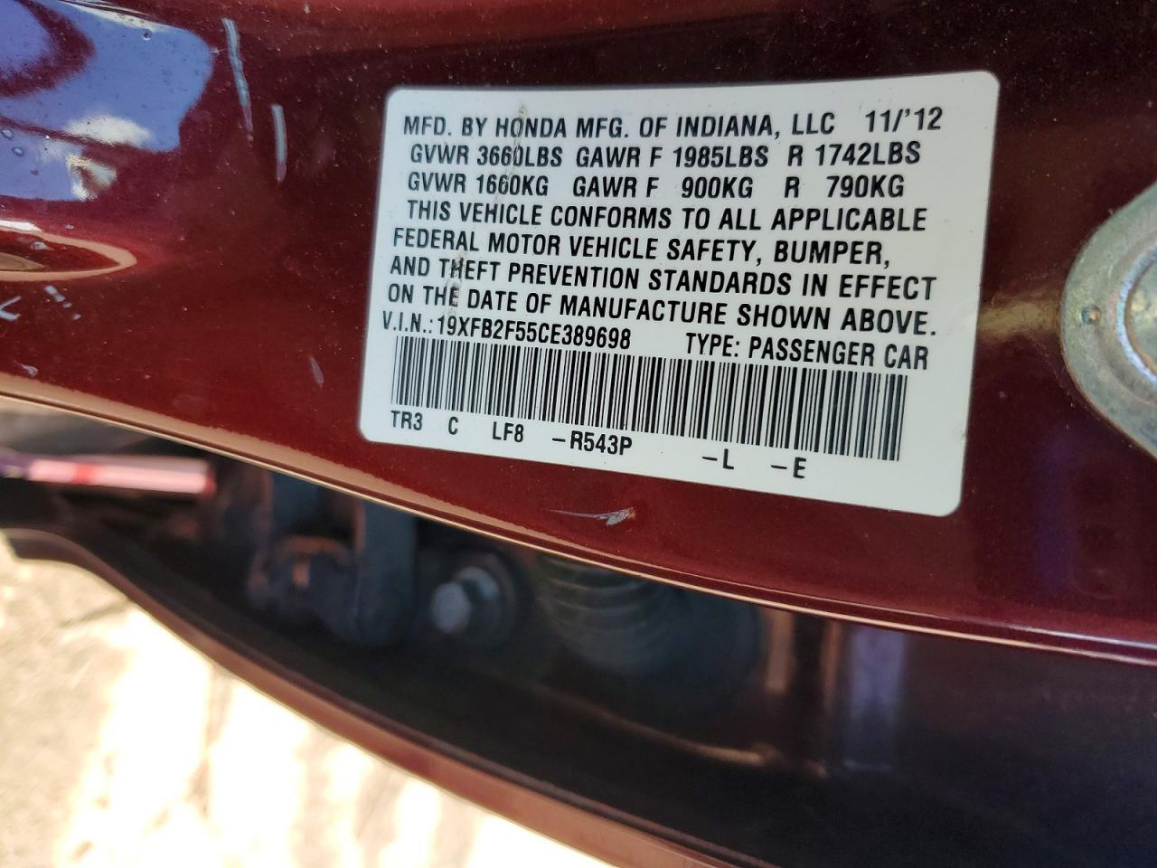 2012 Honda Civic lx