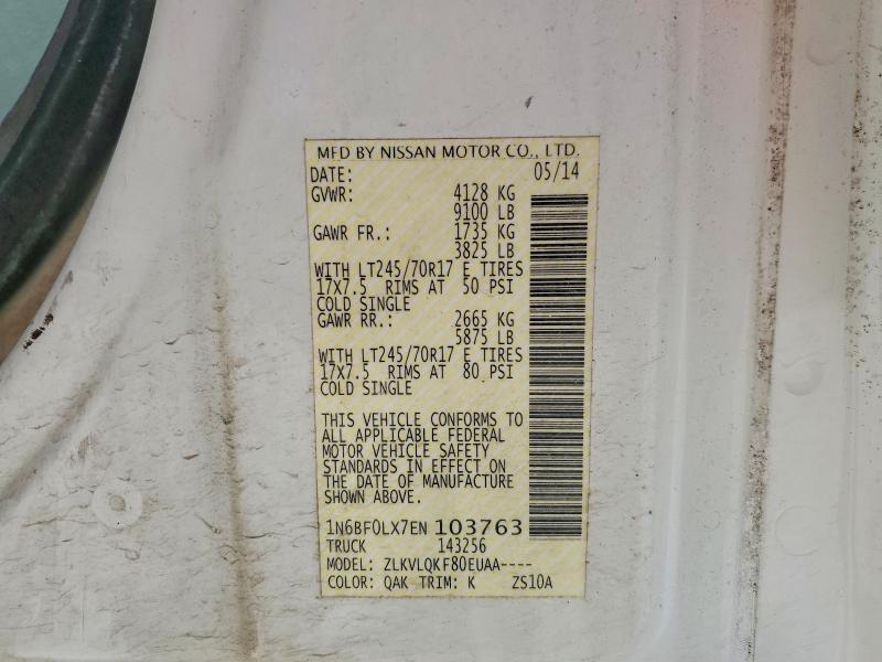 2014 Nissan Nv 2500 Utility / Service van
