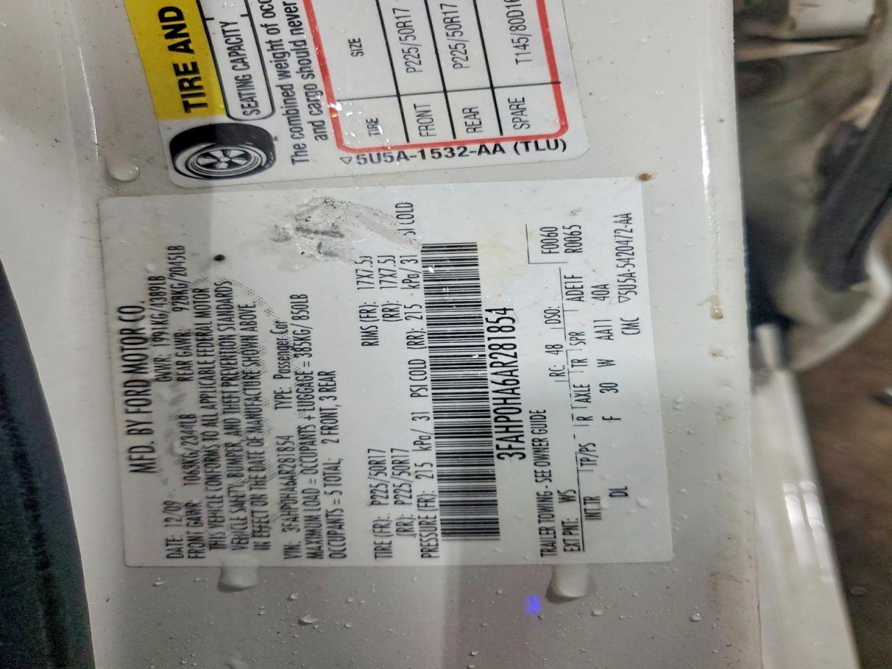 2010 Ford Fusion se