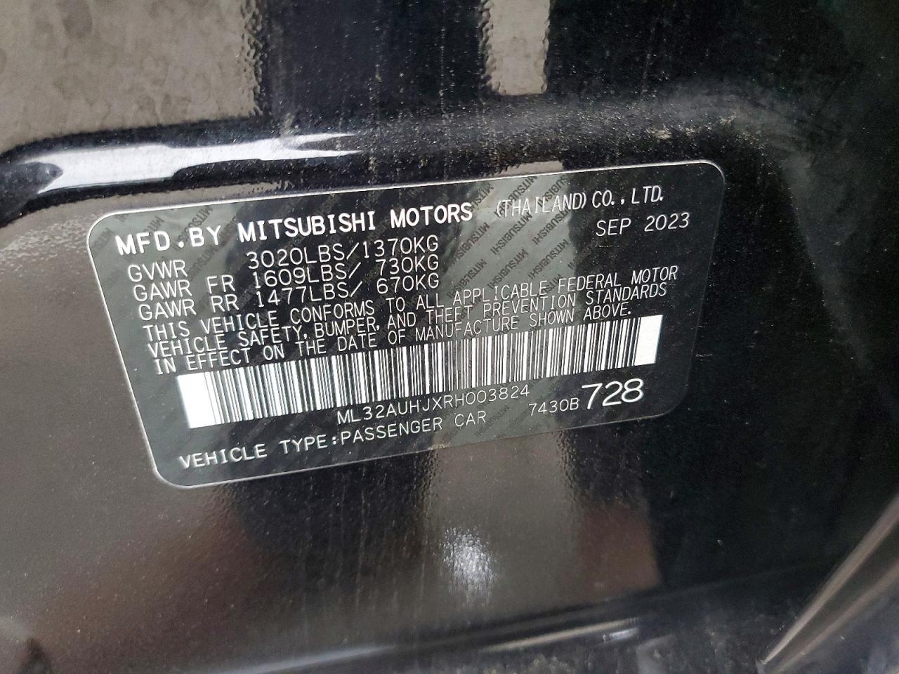 2024 Mitsubishi Mirage es