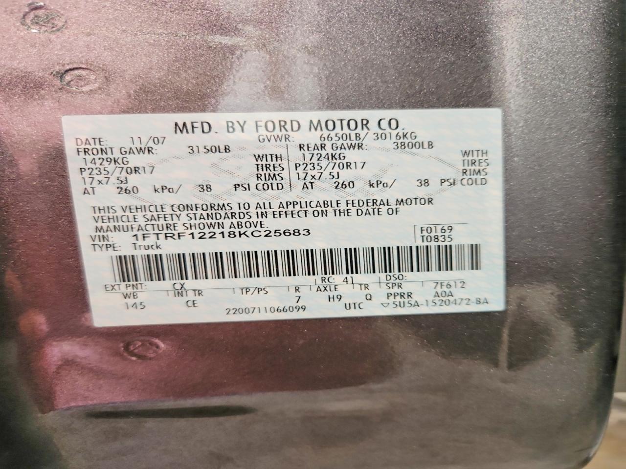 2008 Ford F150