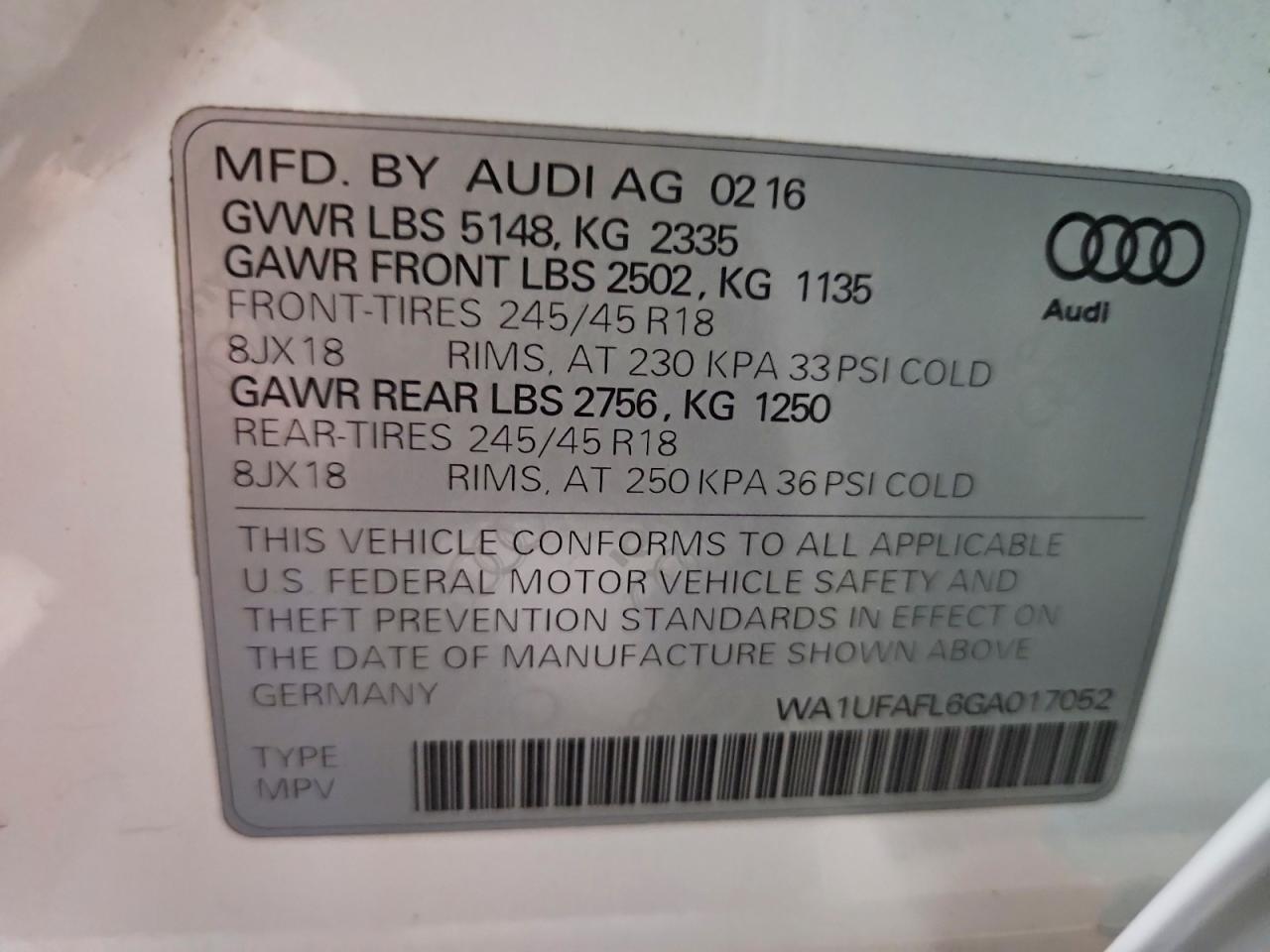 2016 Audi A4 Allroad Premium Plus