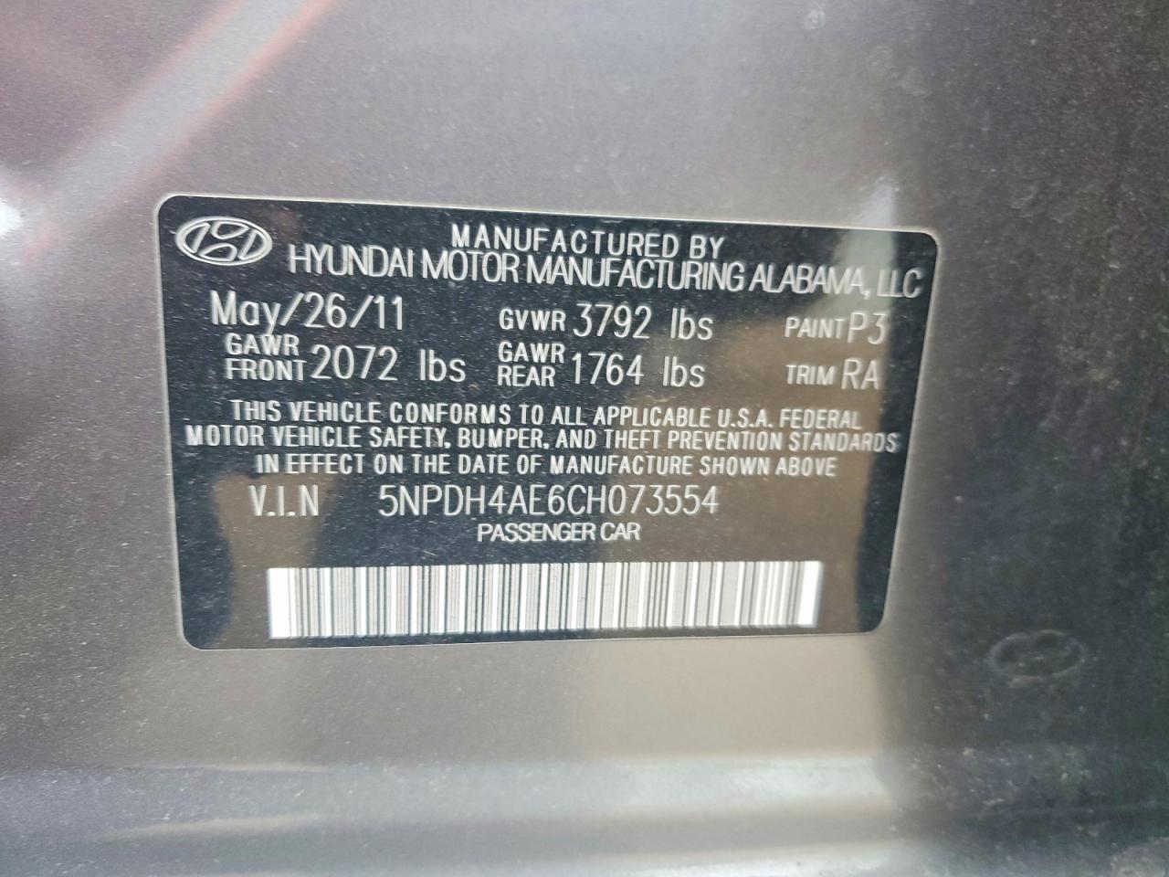 2012 Hyundai Elantra gls