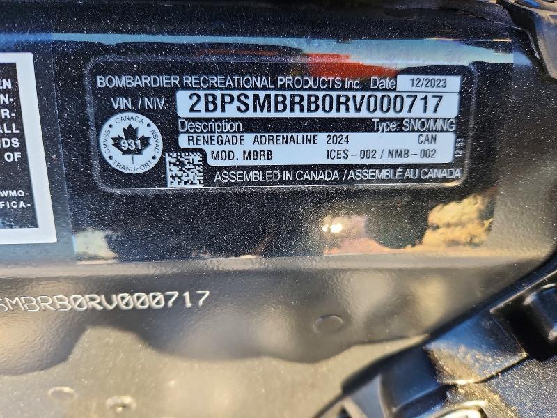 2024 Skidoo XRS Renega