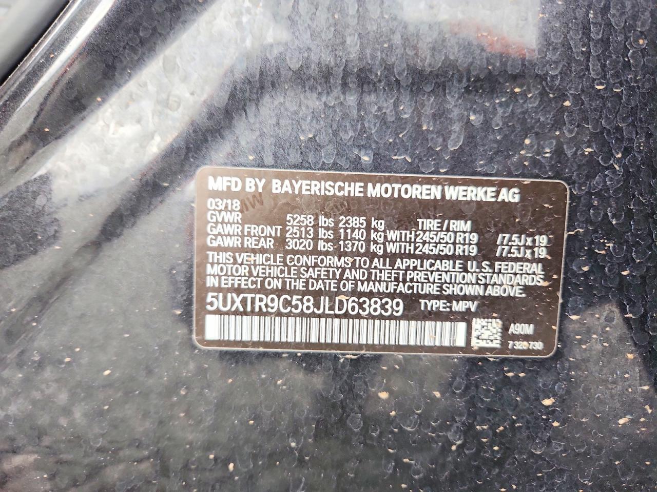 2018 BMW X3 Xdrive30i