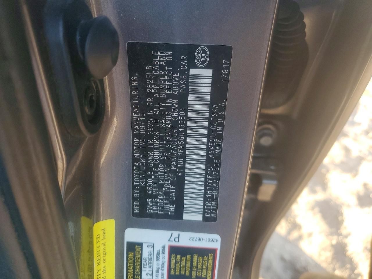 2016 Toyota Camry le