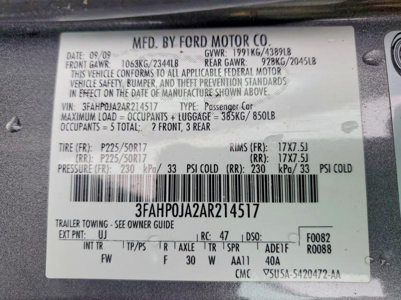 2010 Ford Fusion sel