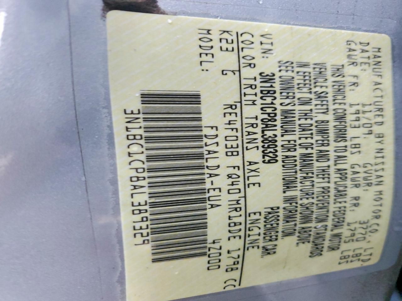 2010 Nissan Versa 1.8 s