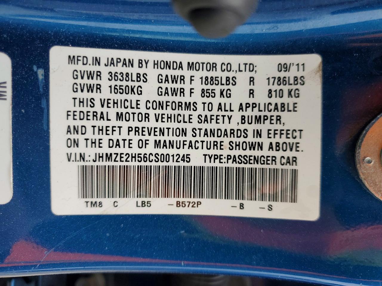 2012 Honda Insight lx