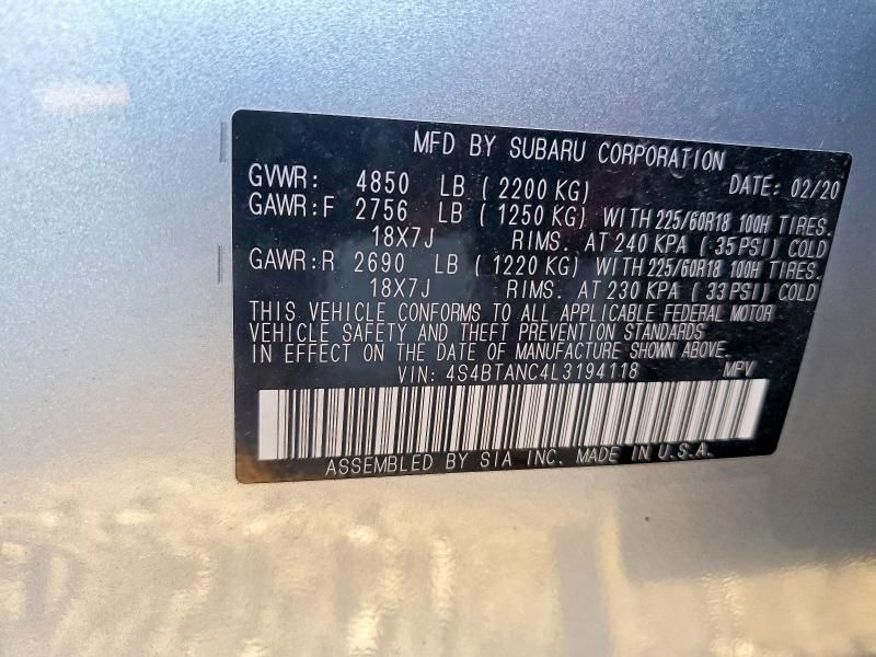 2020 Subaru Outback Limited