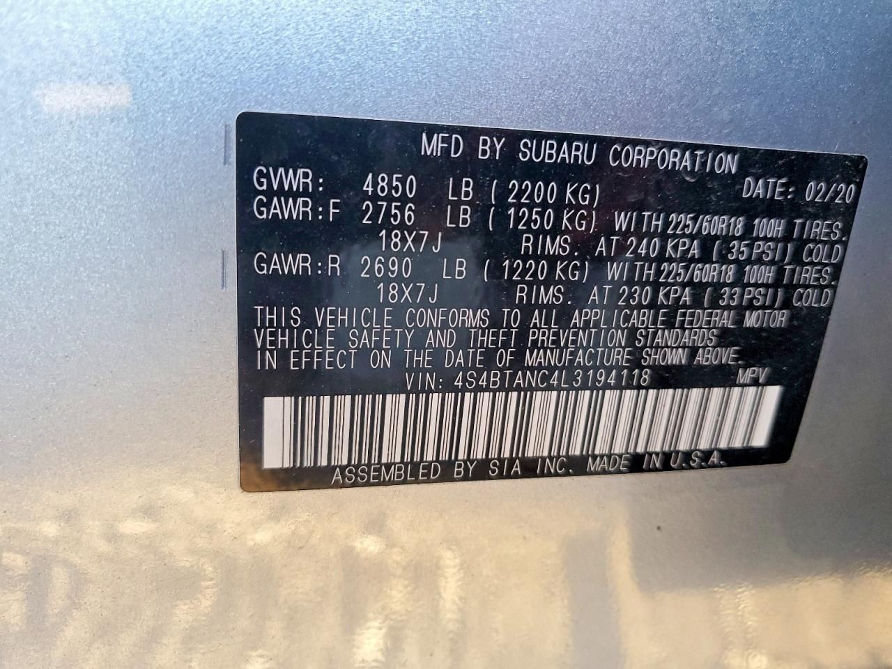 2020 Subaru Outback Limited