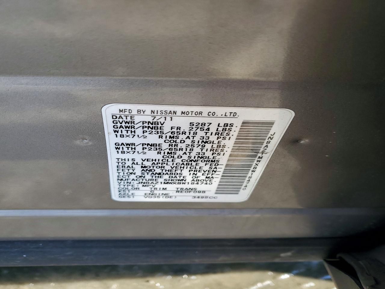 2011 Nissan Murano s