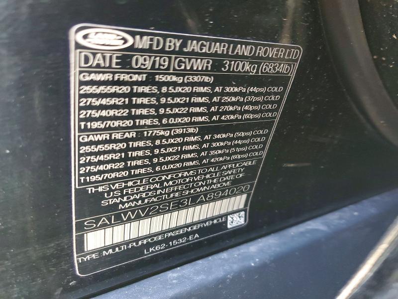 2020 Land Rover Range Rover Sport P525 Autobiography