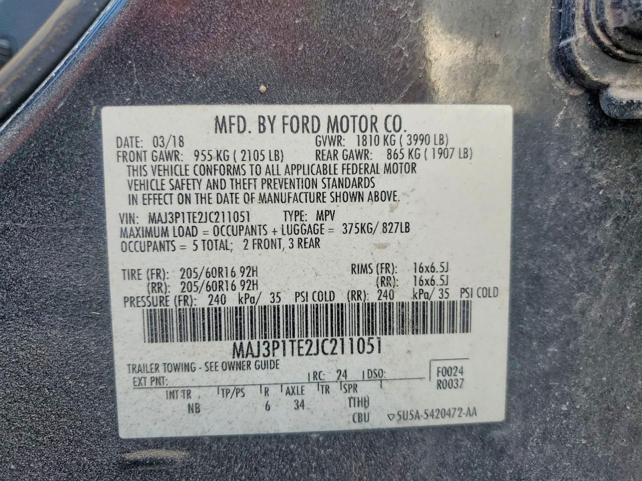 2018 Ford Ecosport se