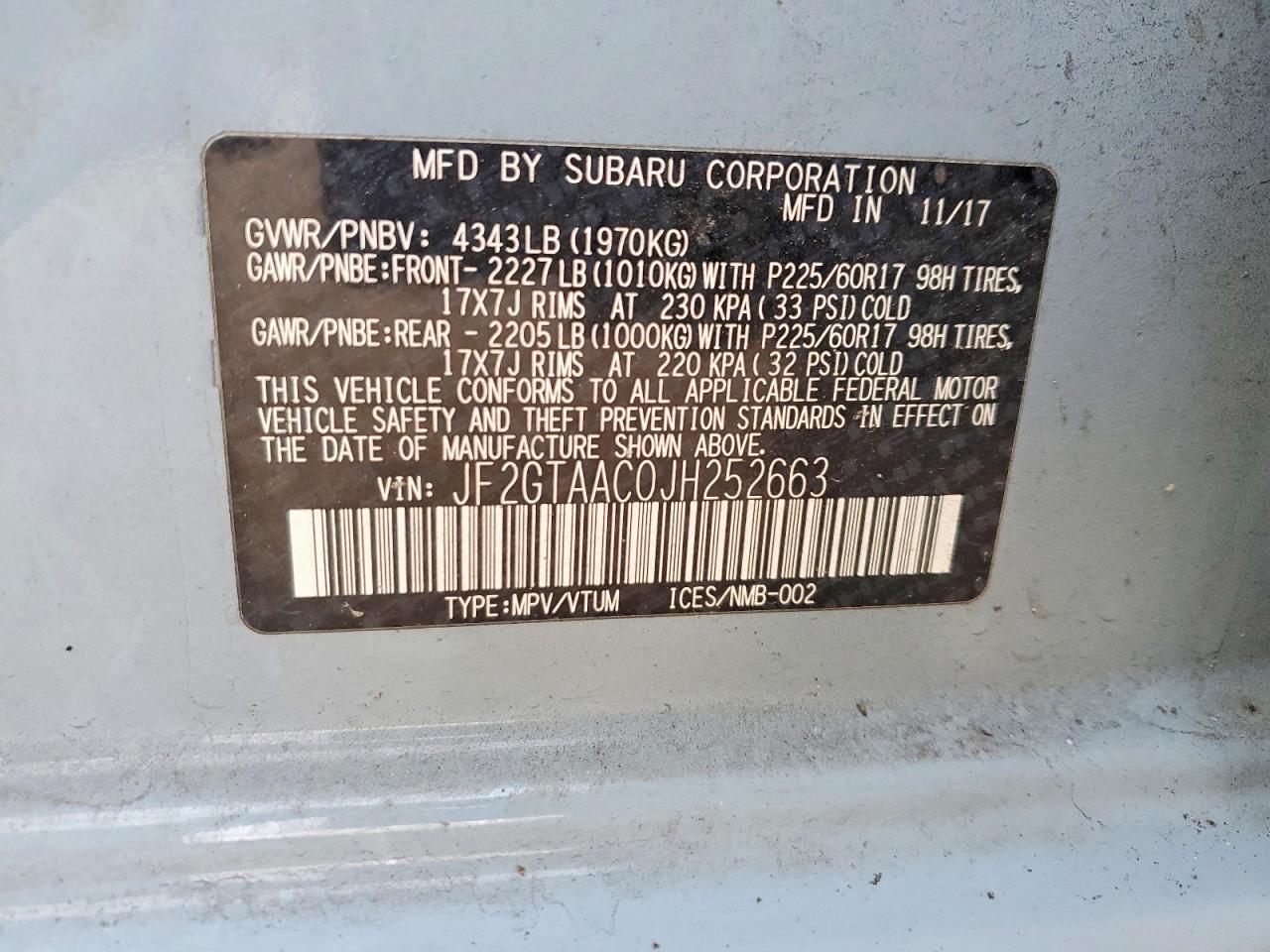 2018 Subaru Crosstrek