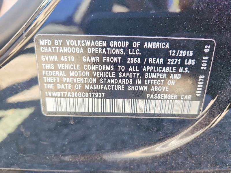 2016 Volkswagen Passat se