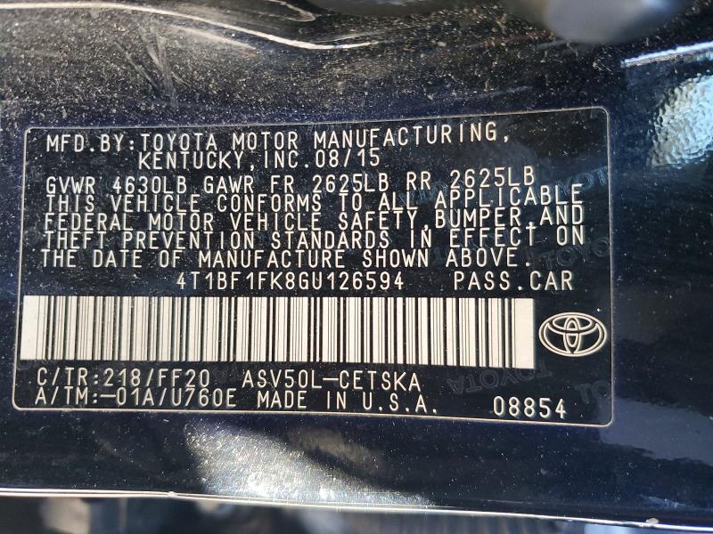 2016 Toyota Camry le