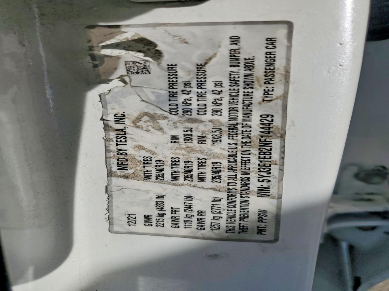 2022 Tesla Model 3
