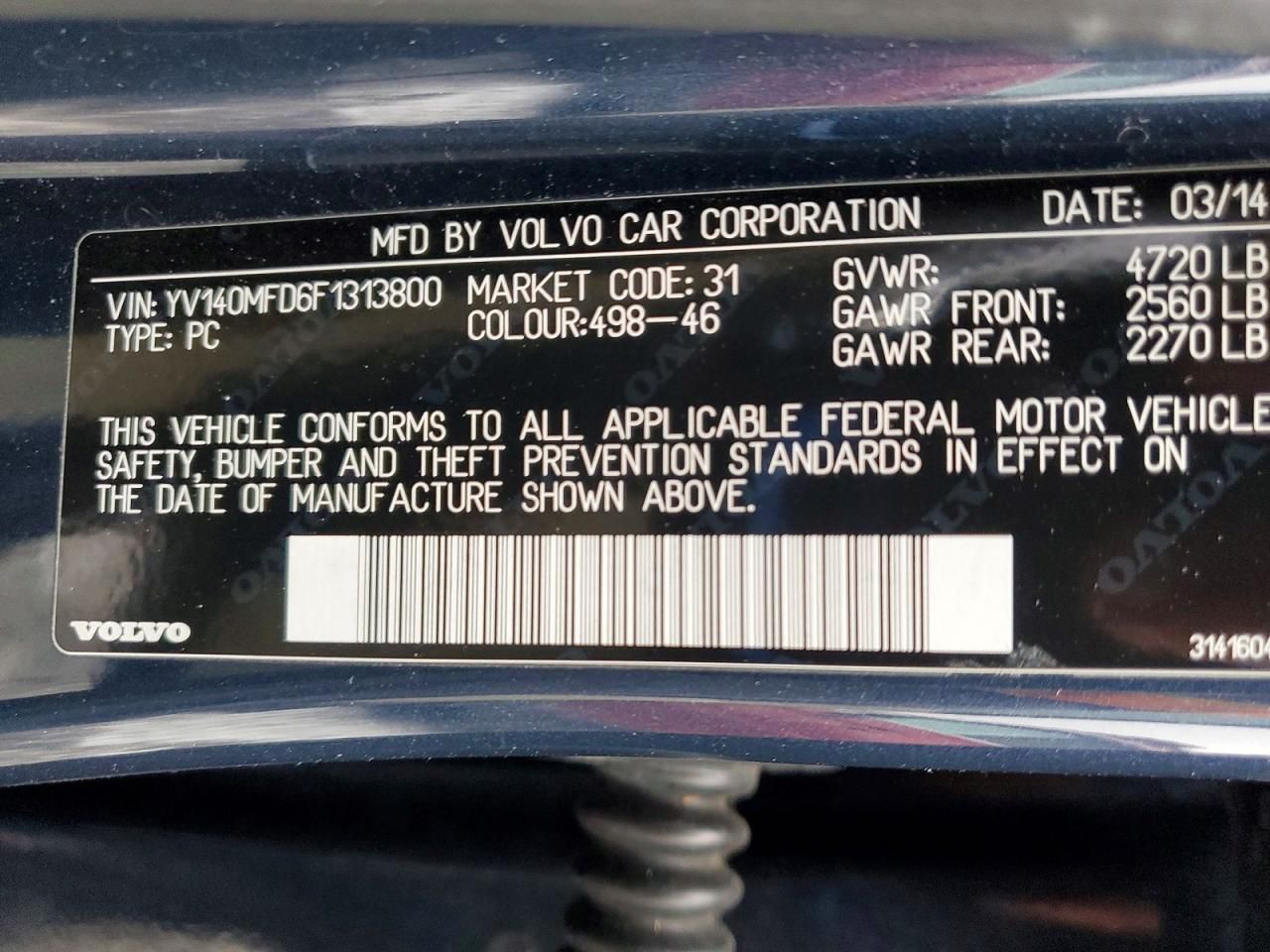 2015 Volvo S60 Platinum