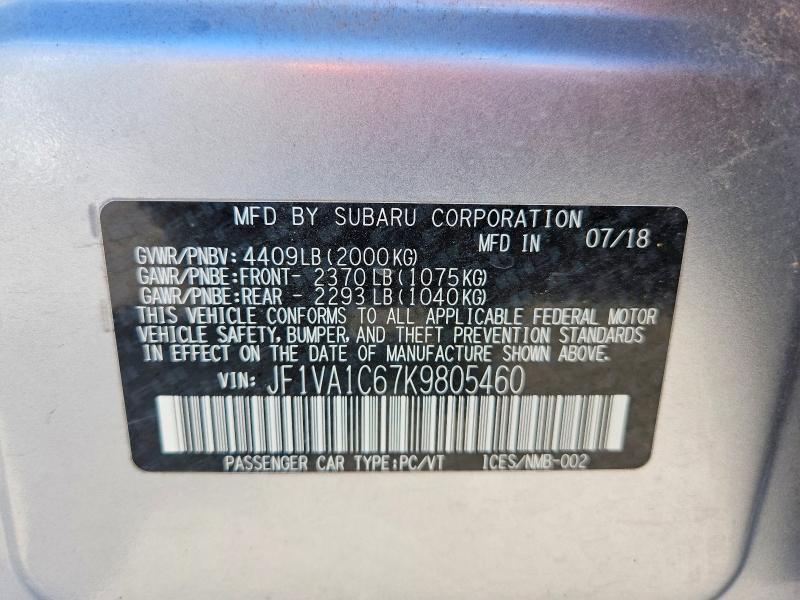 2019 Subaru Wrx Premium