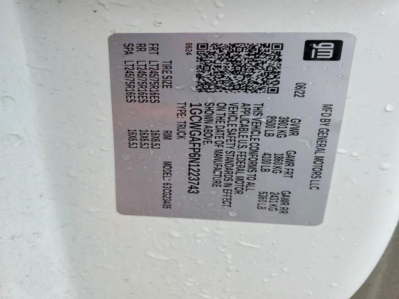 2022 Chevrolet Express G2500