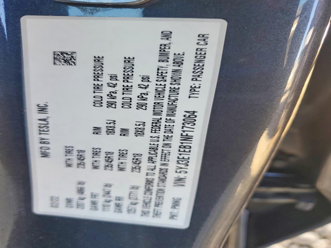 2022 Tesla Model 3