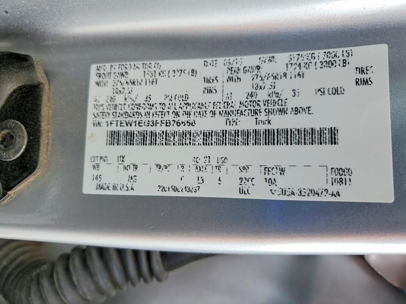 2015 Ford F150 Supercrew