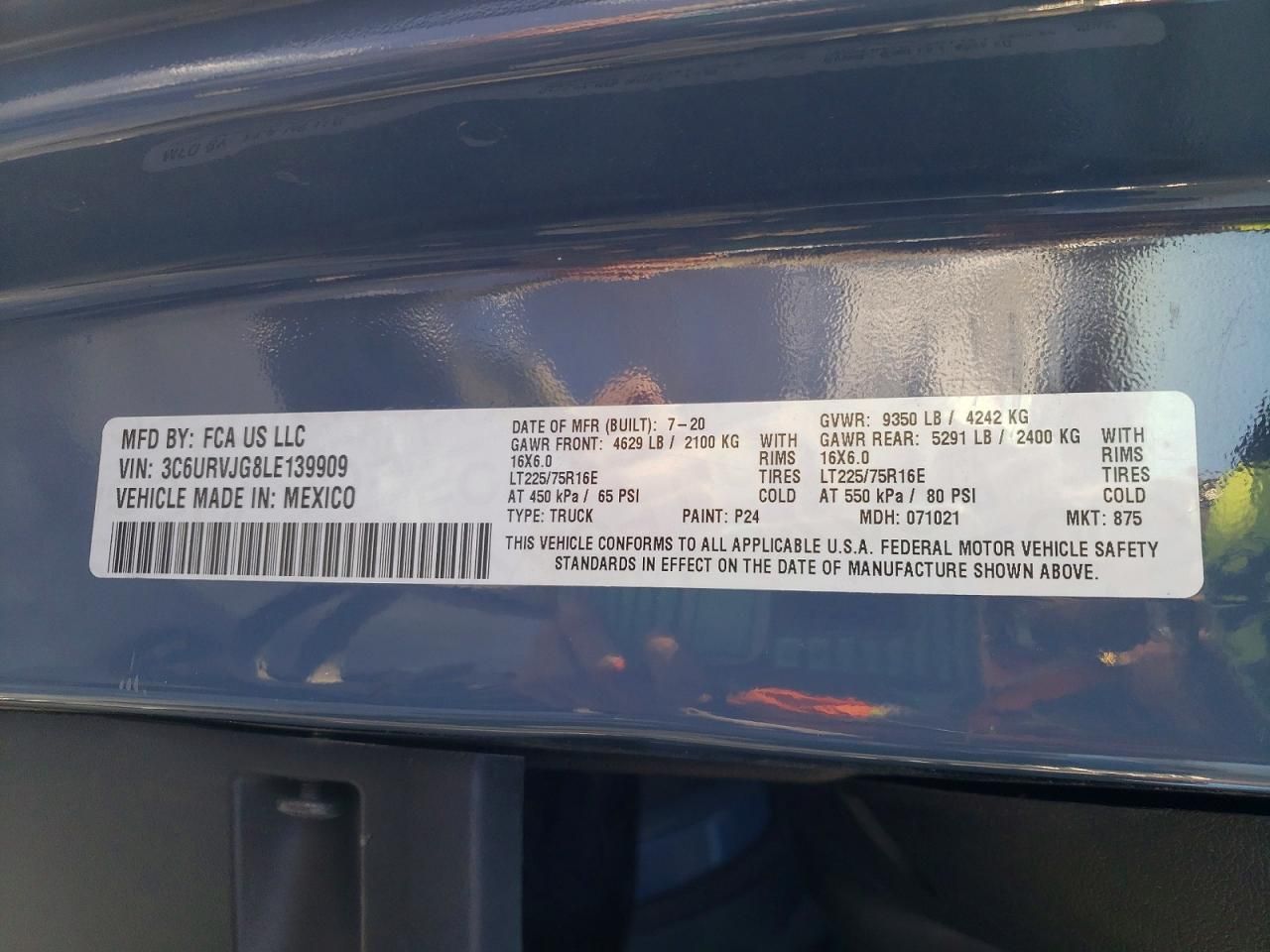 2020 Dodge RAM Promaster 3500 Delivery Van