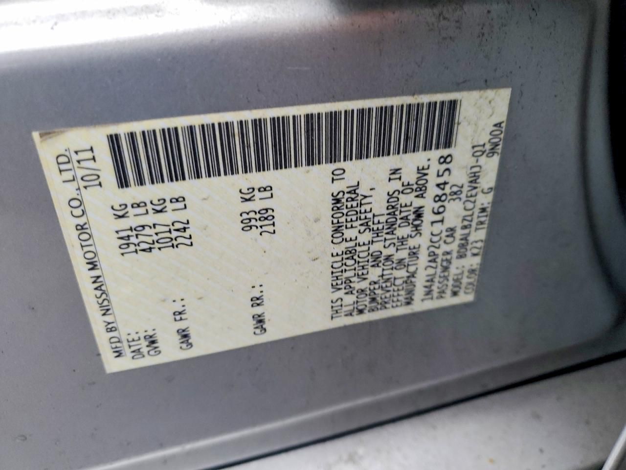 2012 Nissan Altima 2.5