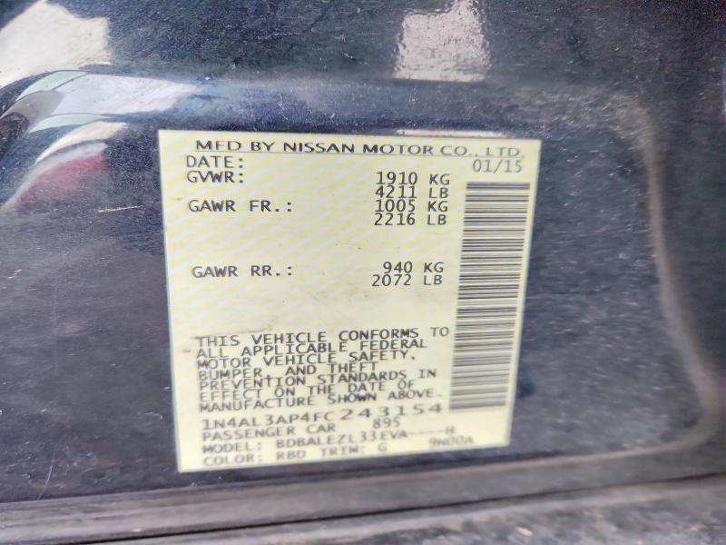 2015 Niss Altima 2.5 s