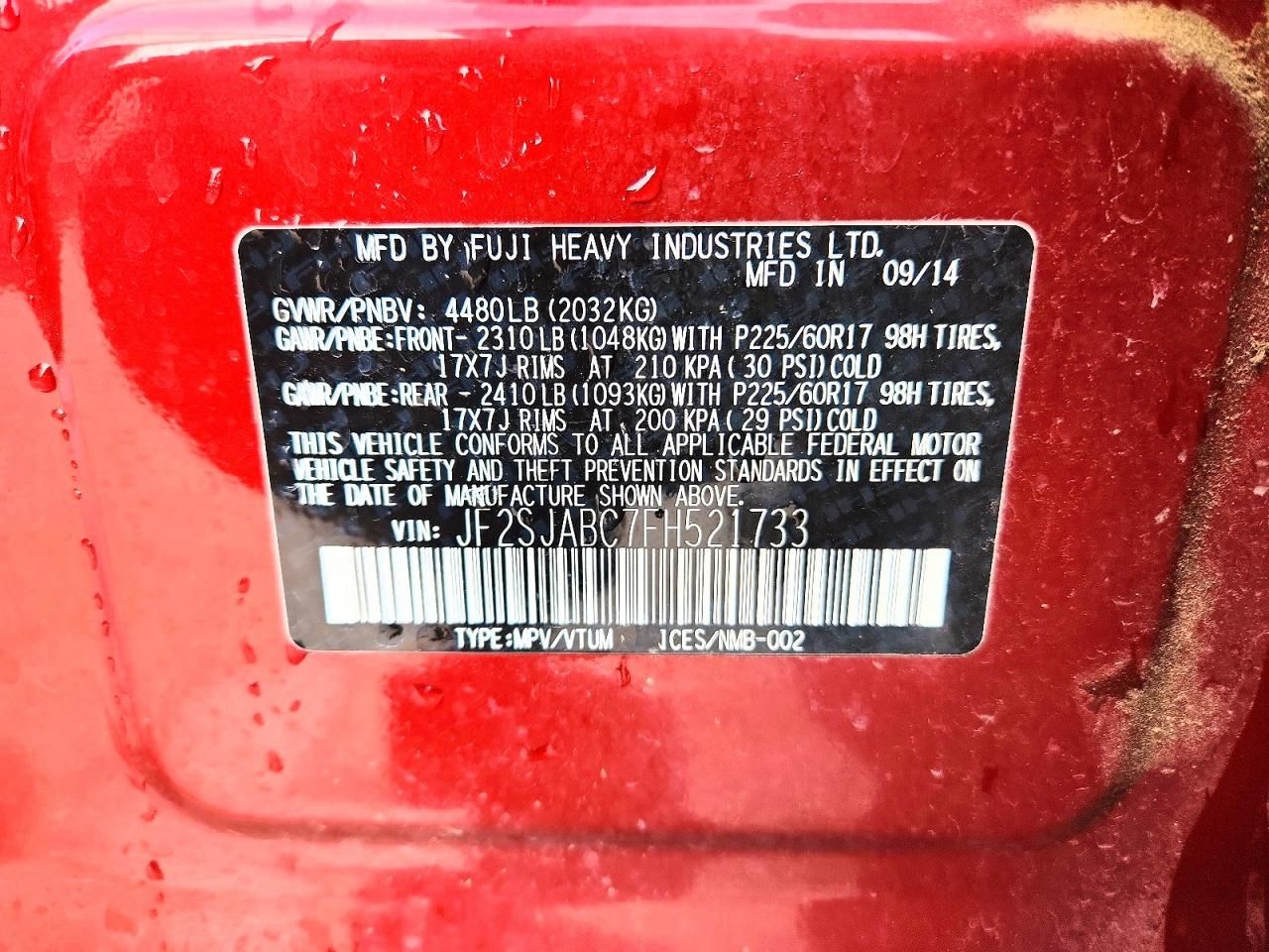 2015 Subaru Forester 2.5i