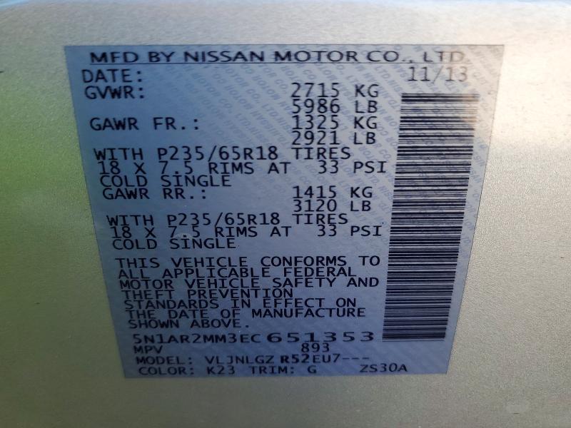 2014 Nissan Pathfinder sl