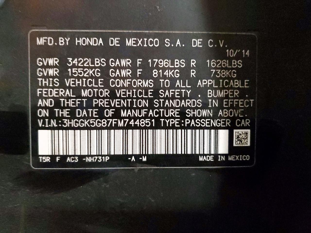 2015 Honda Fit ex