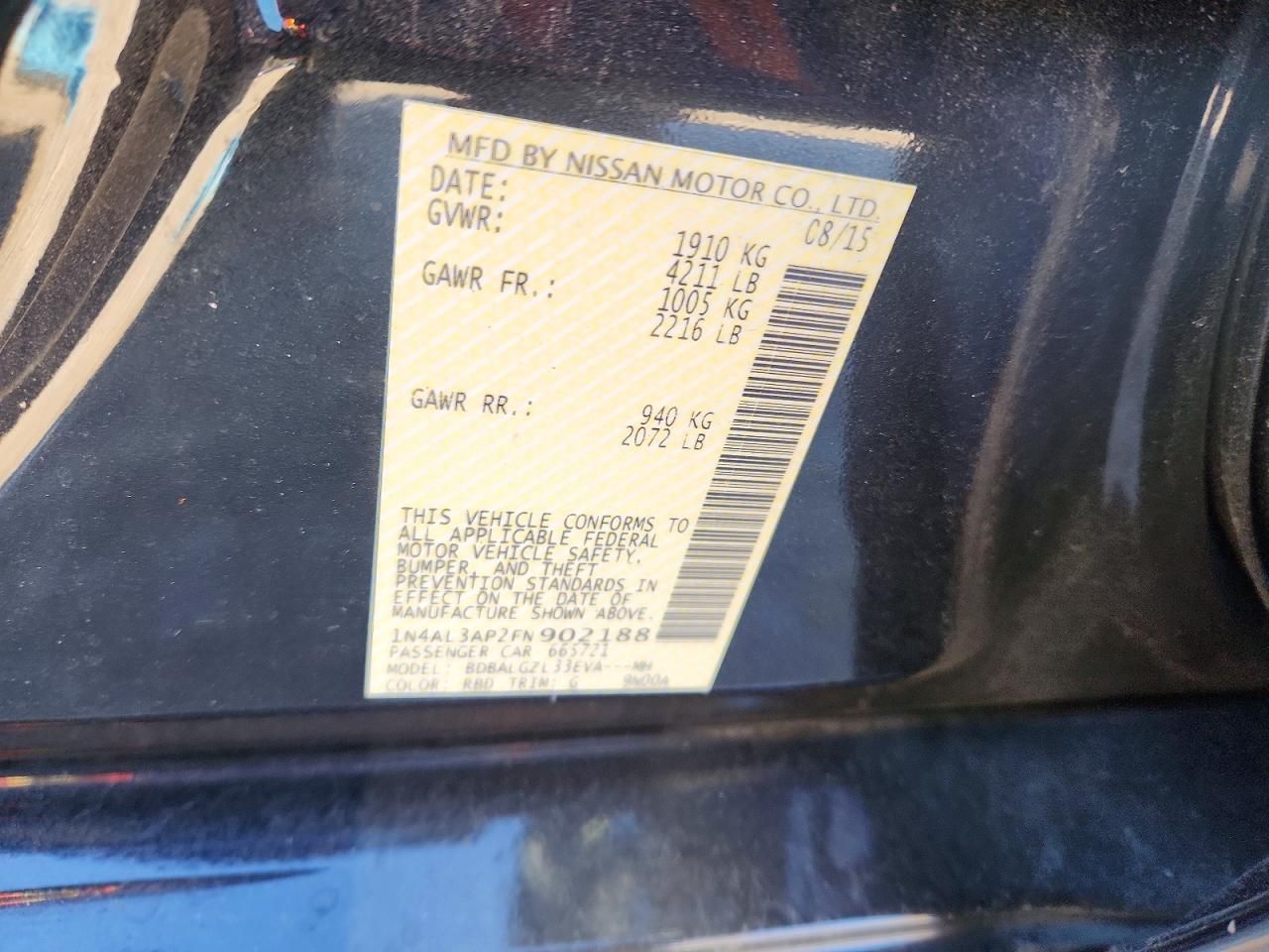 2015 Nissan Altima 2.5