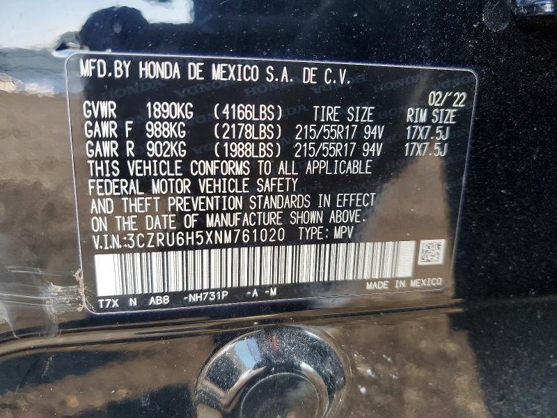 2022 Honda Hr-v ex